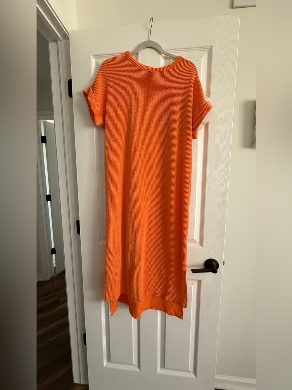 entro Bright Orange Maxi Knit Shift Dress